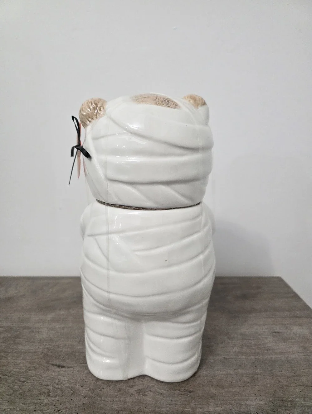 Halloween Creepy Critters Mummy Teddy Bear Canister Cookie Jar